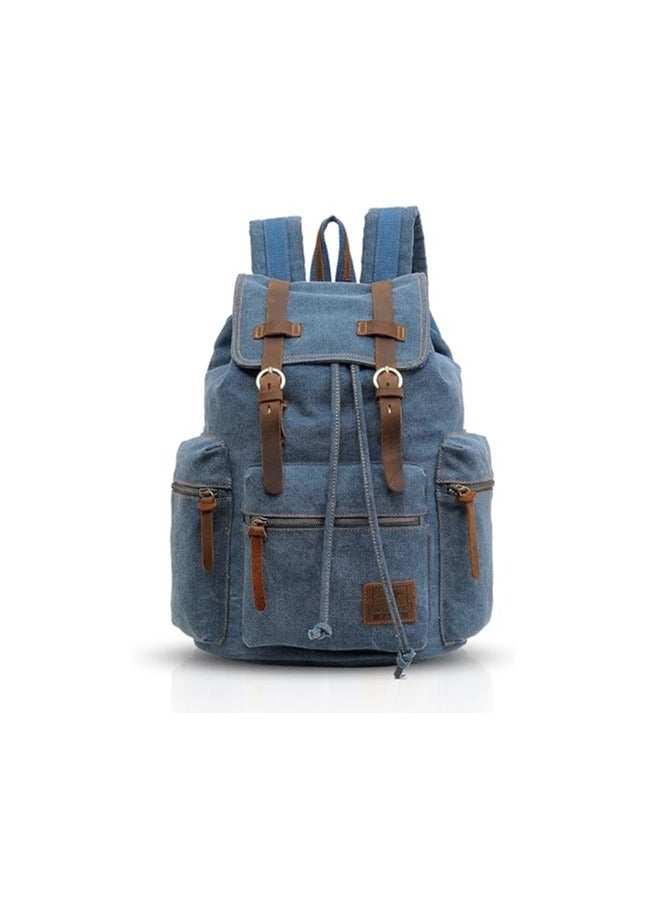 Backpack Hiking Daypacks Computers Laptop Rucksack Satchel Bookbag Mountaineering Multi-Function Vintage Canvas Bag Women and Men