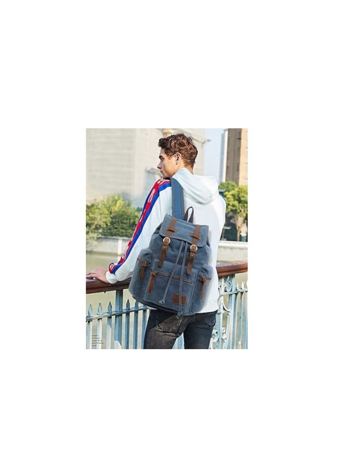 Backpack Hiking Daypacks Computers Laptop Rucksack Satchel Bookbag Mountaineering Multi-Function Vintage Canvas Bag Women and Men