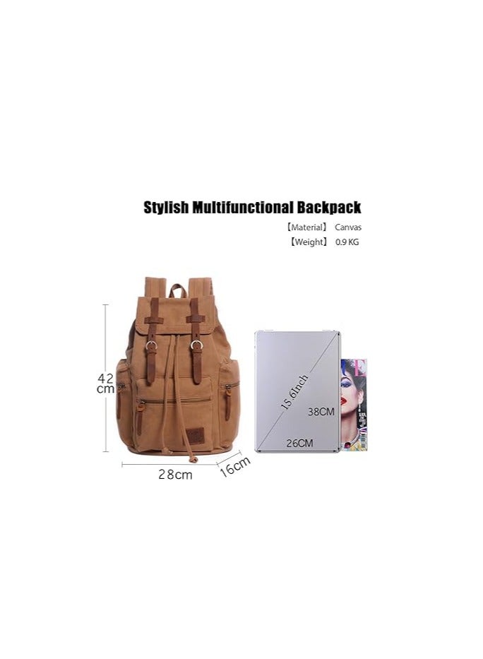 Retro Canvas Hiking Backpack