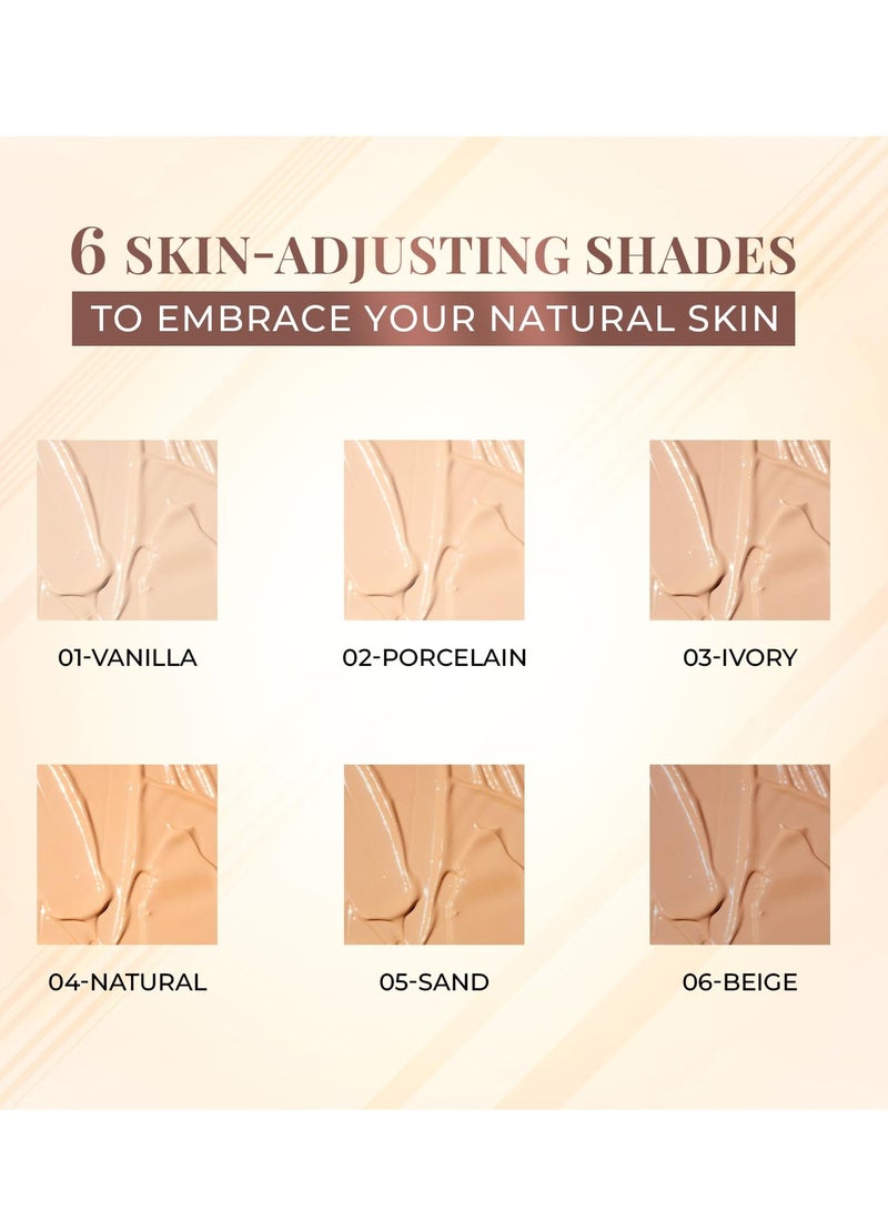 Just Herbs Medium to Full Coverage Longwear Weightless Foundation Natural