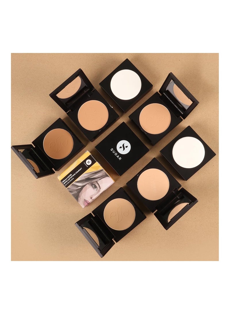 SUGAR Cosmetics Mattifying Compact 10 Latte with SPF 15 and Vitamin E