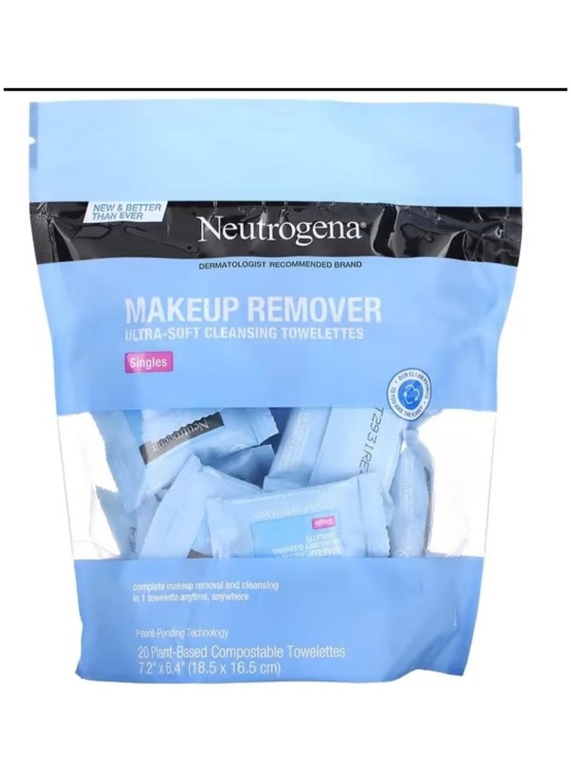 Makeup Remover Wipes Separate Wipes 20 Pre-Moistened Wipes
