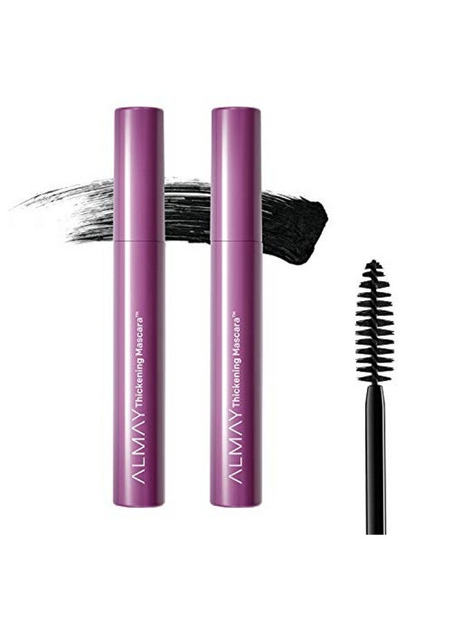 Mascara Thickening Volume & Length Eye Makeup With Aloe And Vitamin B5 Hypoallergenic Fragrance Free Ophthalmologist Tested 402 Black (Pack Of 2)