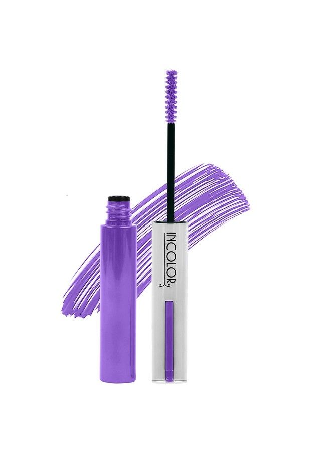 Light Weight Colorful Natural Mascara Smudge Proof & Long Lasting Eye Makeup Tool For Personal & Professional True Purple 6Ml