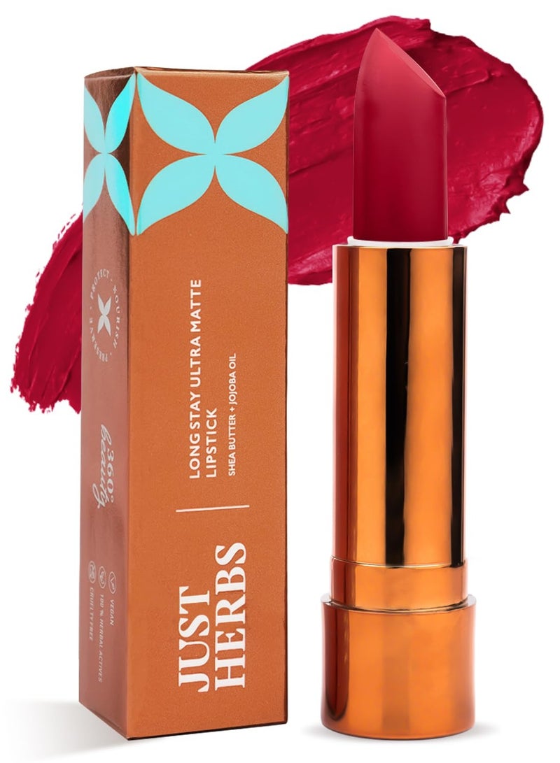 Just Herbs Ultra Matte Bullet Lipstick 4g Sultry Scarlet