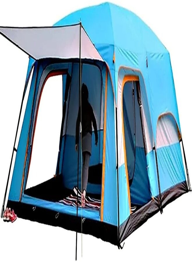 Toby's Tobys 096 Small Camping Tent with 2 Extra Dark Sleeping Cabins for 5-8 Person