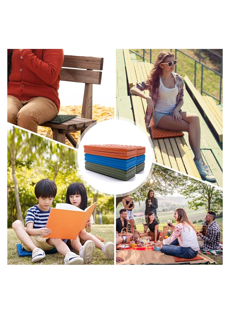 Foldable Cushion Seat, Mini Camping Foam Pad, 5Pcs Portable Lightweight Waterproof Folding Mat, Stadium Seat Pad for Camping Backpacking Stadium Outdoor Picnic, Hiking, Mountaineering Bleachers