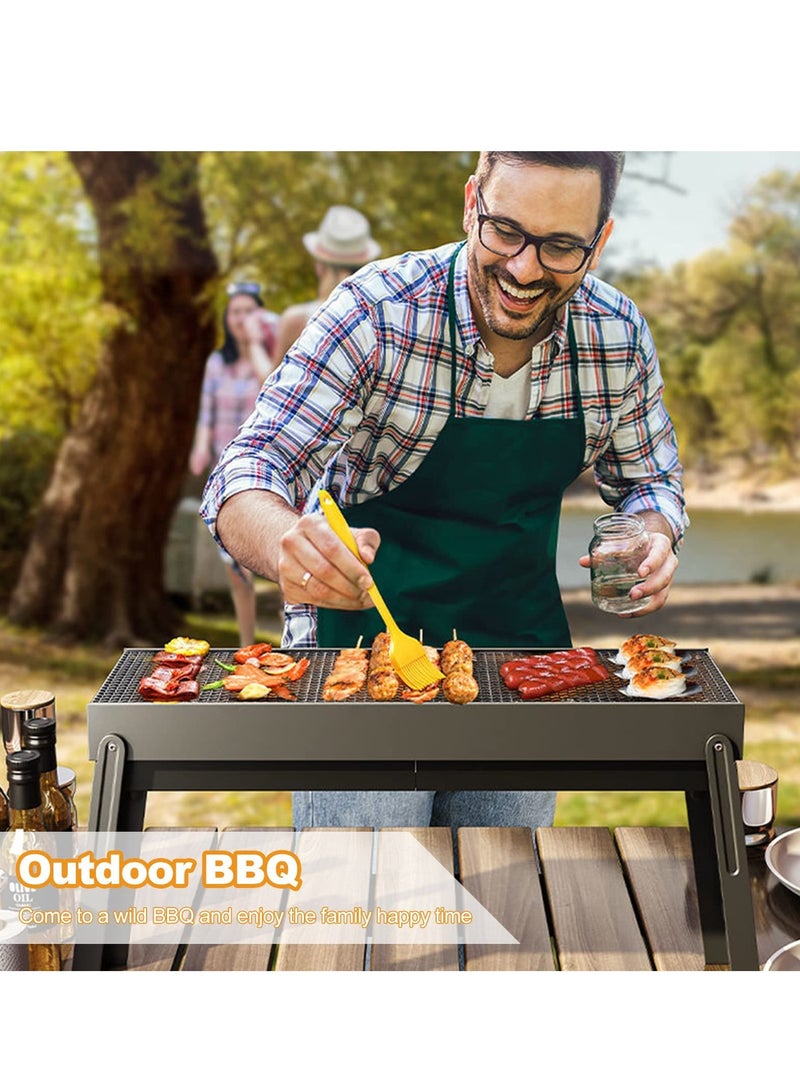 Collapsible Barbecue Grill,Camping picnic Grill,collapsible portable barbecue kit,comes with organizer for house parties,outdoor cooking,picnics and camping 23.62 x 8.66 x 13 inches