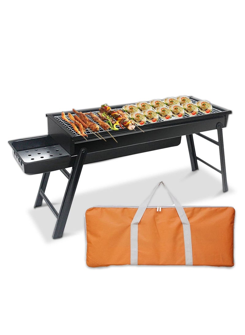 Collapsible Barbecue Grill,Camping picnic Grill,collapsible portable barbecue kit,comes with organizer for house parties,outdoor cooking,picnics and camping 23.62 x 8.66 x 13 inches