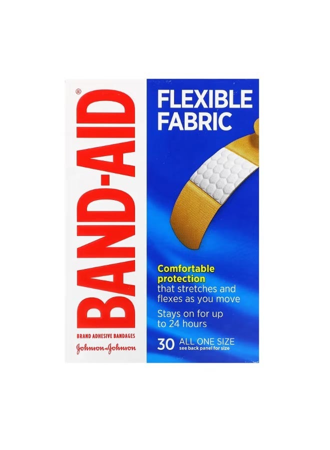Adhesive Bandages Flexible Fabric 30 Bandages