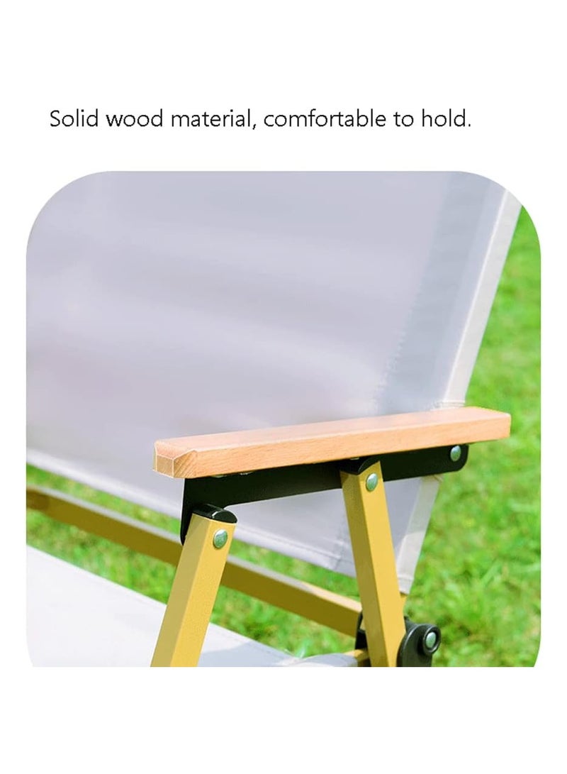 Camping Chair Folding Chair Beach Picnic Seat Portable Fishing Chair Black Oxford Cloth Outdoor Chair Garden Chair(Khaki)