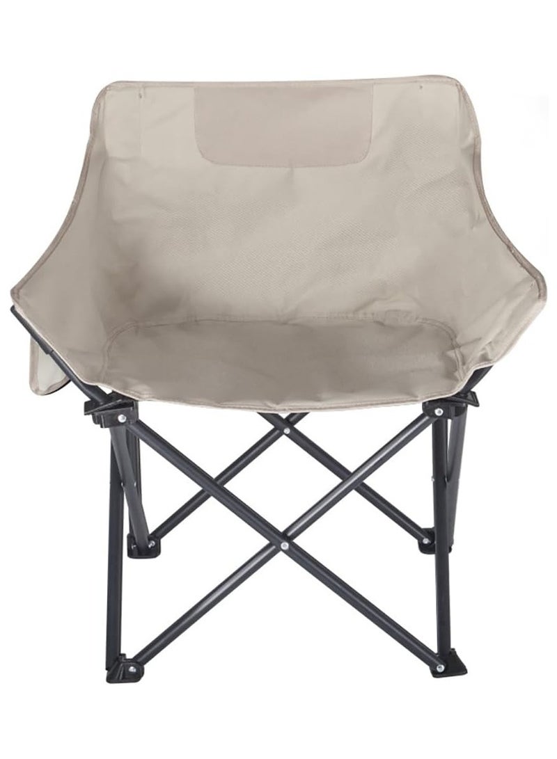 Camping Chair Folding Beach Picnic Seat Folding Camping Chair Portable Fishing Chair Black Oxford Cloth Outdoor Chair Garden Chair(Khaki)