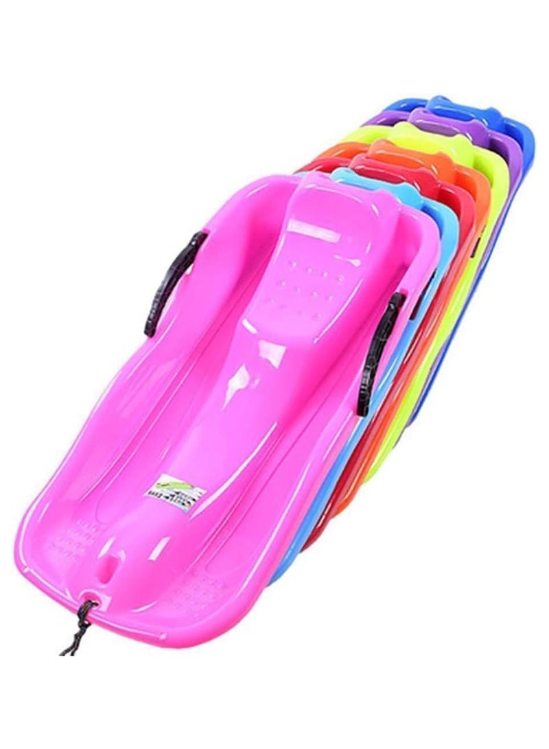 3pcs Plastic Skiing Boards Sled Snow Grass Sand Board Ski Pad Snowboard with Rope-Random color