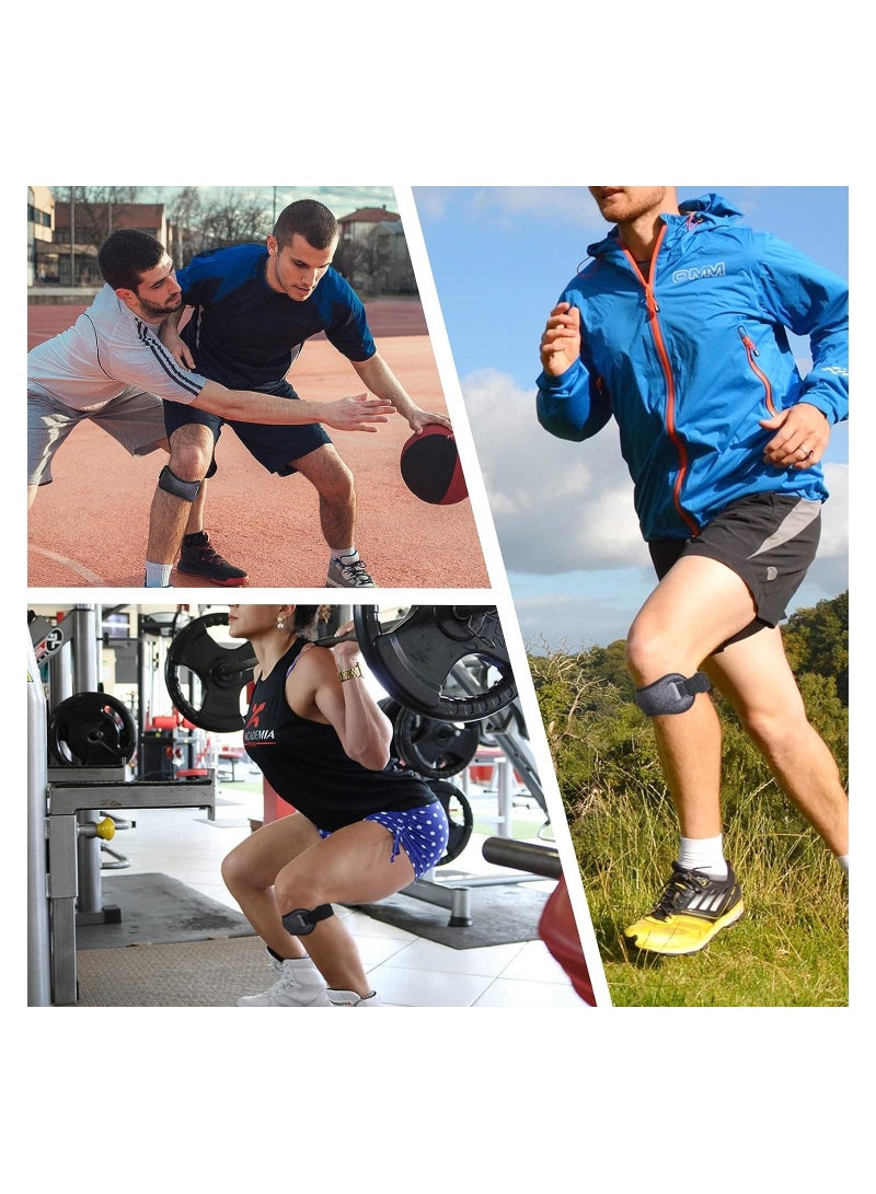 Patella Tendon Knee Strap Pain Relief Support Brace Band with Honeycomb Silicone Anti-skid Pad for Men Women Running Hiking
