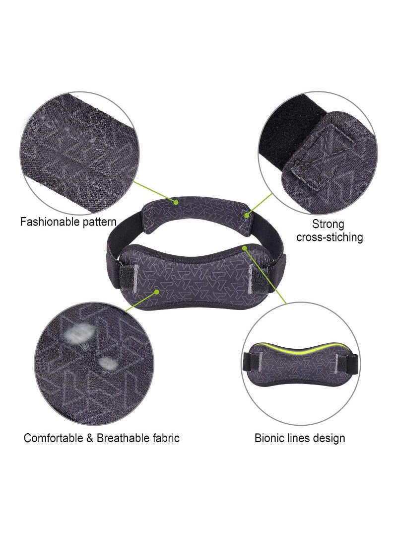 Patella Tendon Knee Strap Pain Relief Support Brace Band with Honeycomb Silicone Anti-skid Pad for Men Women Running Hiking