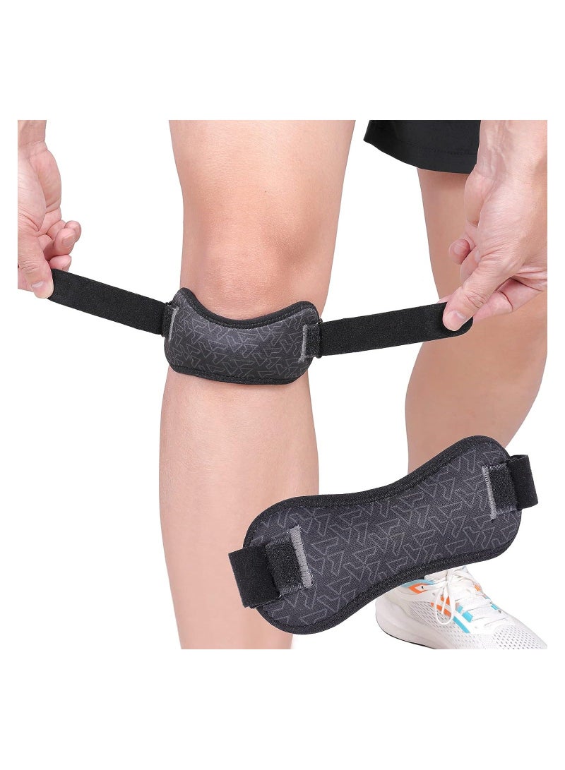 Patella Tendon Knee Strap Pain Relief Support Brace Band with Honeycomb Silicone Anti-skid Pad for Men Women Running Hiking
