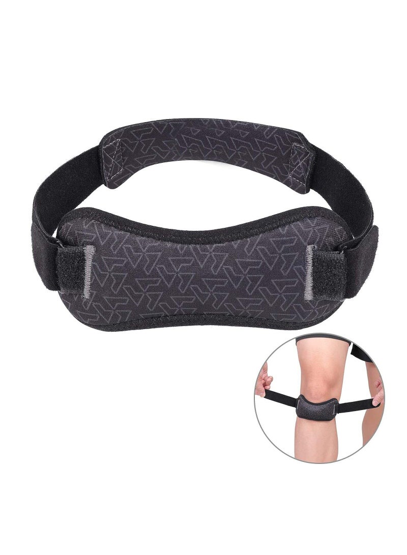 Patella Tendon Knee Strap Pain Relief Support Brace Band with Honeycomb Silicone Anti-skid Pad for Men Women Running Hiking