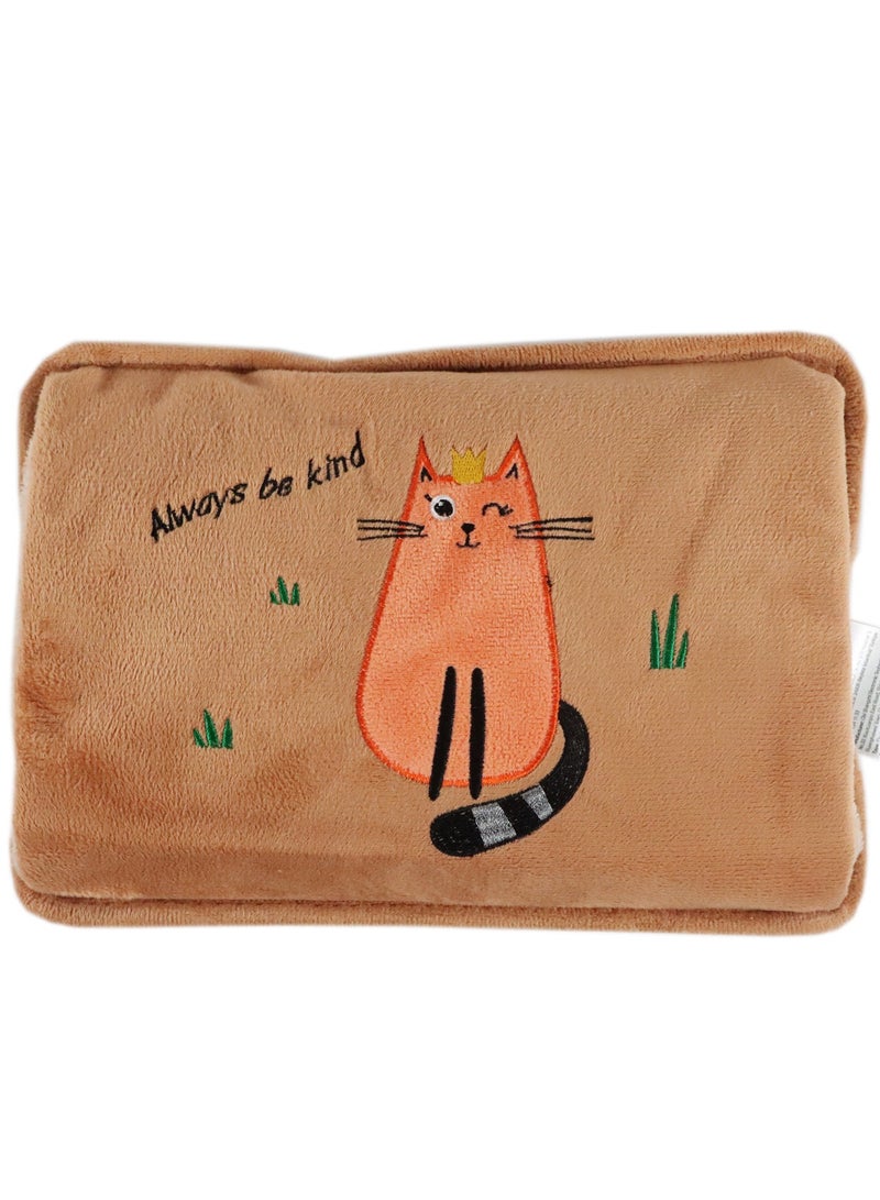 Kind Cat Electric Hot Water Bottle with Soft Cover Rechargable Hot Water Bag for Pain Relief