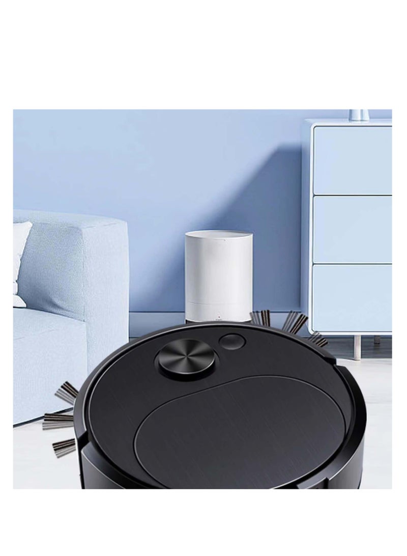 Robot Vacuum Cleaner, 3 in 1 Robot Vacuum Cordless USB Recha rgeable, Strong Suction & Low Noise, Electric Robotic Vacuum Cleaner with Mop for Hair Hard Floor Carpet(Black)