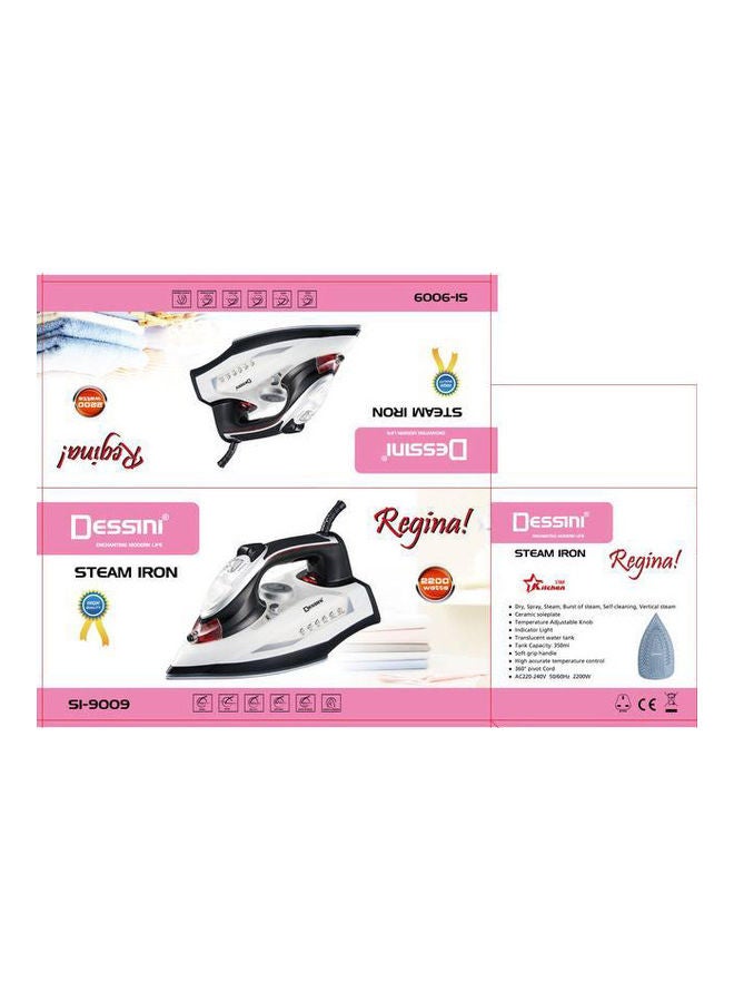 Ceramic Steam Iron 350.0 ml 2200.0 W SI8008White black/white