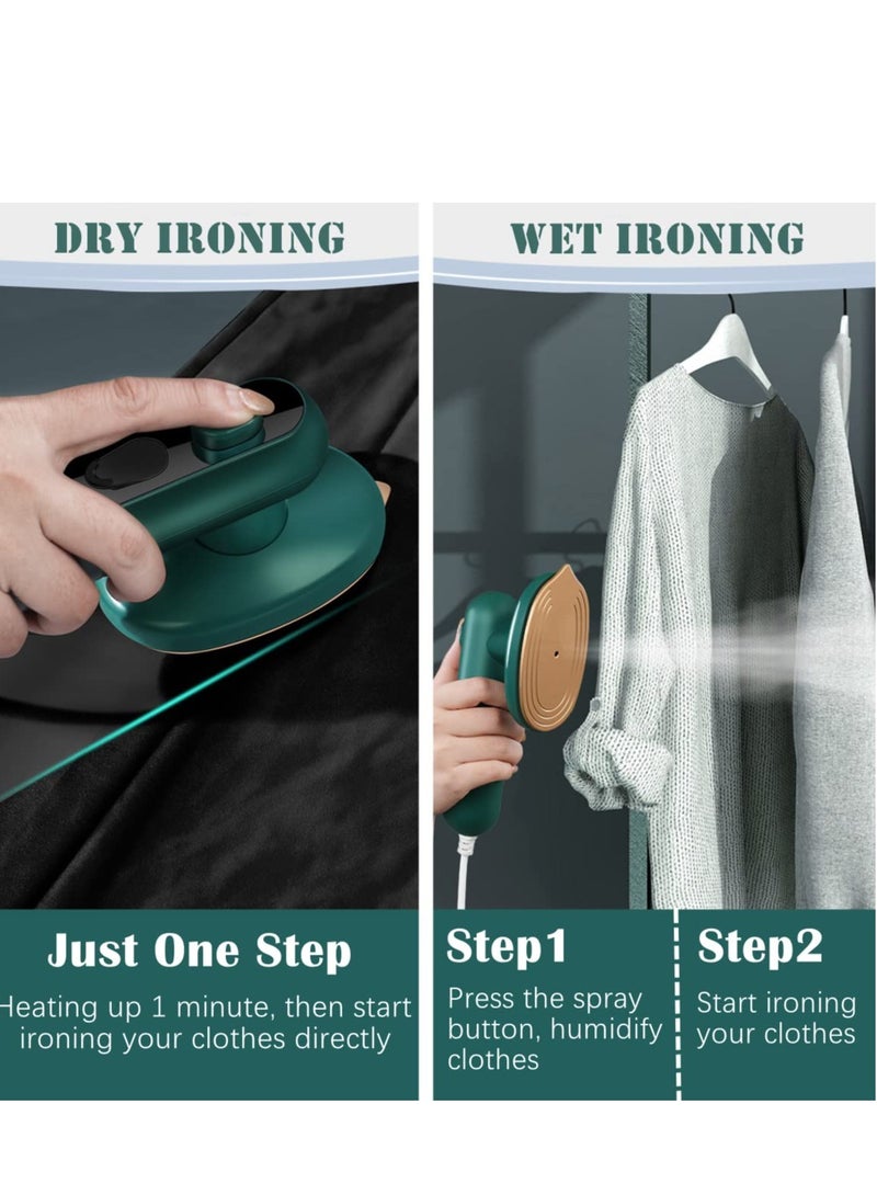Portable Travel Steam Iron, Multifunction Micro Steam Iron Support Dry and Wet Ironing, Suitable for Home Travel College