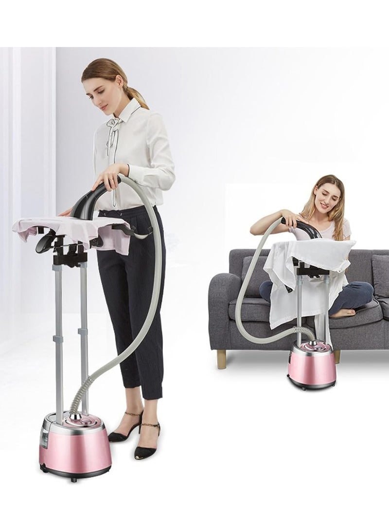 Floor Standing Garment Steamer With Ironing Board, 2.5 L Water Tank Capacity, 8-hole Air Outlet, 10 Gears Temperature Control for all Type of Clothes Steamer