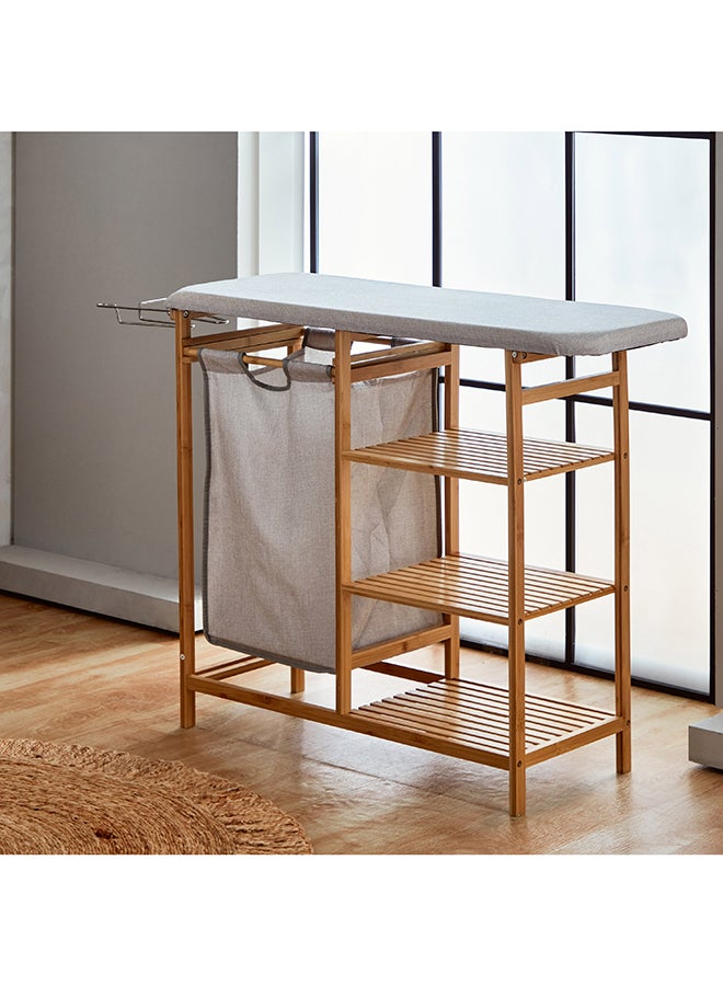 Natura Bamboo Ironing Board with Laundry Bag 111 x 82 x 34 cm