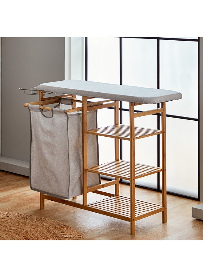 Natura Bamboo Ironing Board with Laundry Bag 111 x 82 x 34 cm