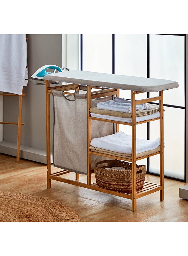Natura Bamboo Ironing Board with Laundry Bag 111 x 82 x 34 cm