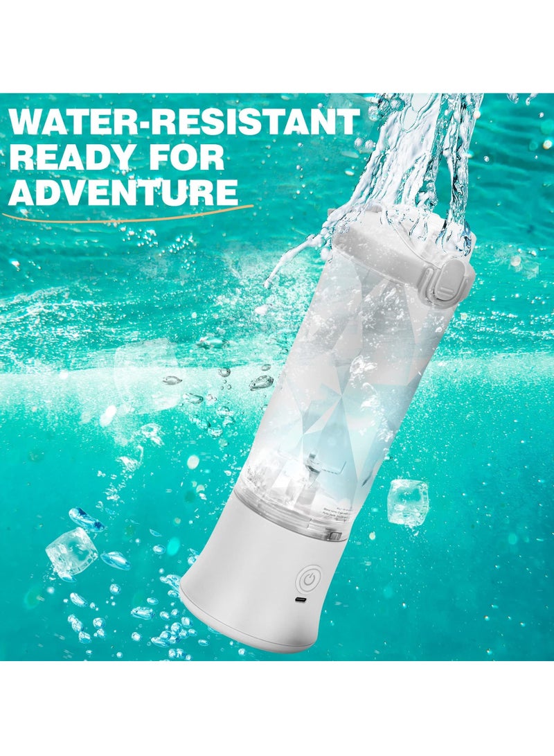 SYOSI Portable Blender, Shakes and Smoothies Waterproof Blender for Sports, Travel and Outdoors, Mini Blender USB Rechargeable with 20 oz BPA Free Blender Cups with Travel Lid