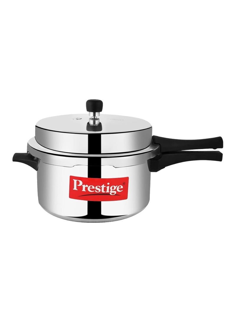 Prestige Popular Pressure Cooker 7.5 Ltr | Aluminium Pressure Cooker With Lid | Precision Weight Valve - Silver
