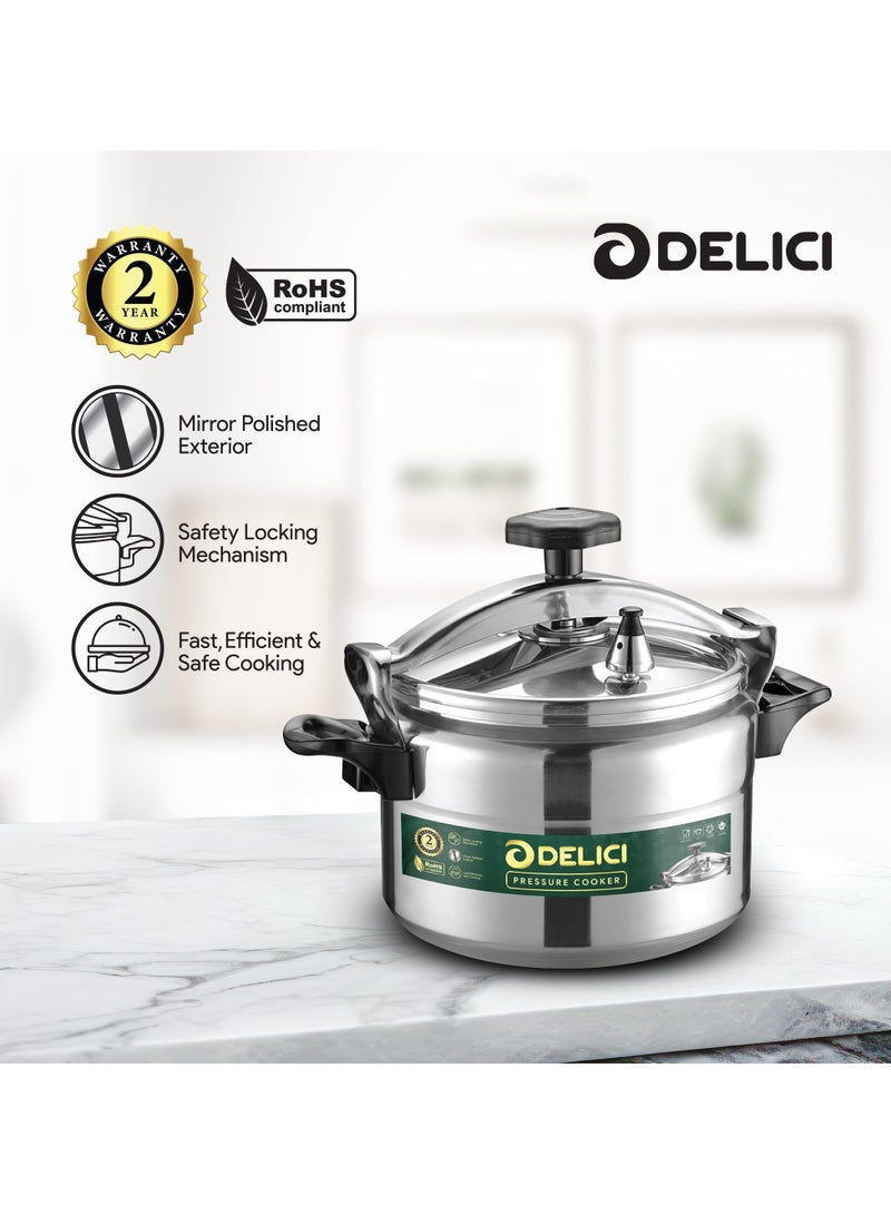 7L Aluminium Pressure Cooker (DPC 7A) - Fast, Efficient, and Safe Cooking with Durable Body, Safety Locking Mechanism, Arabic cooker, Food Cooking Food Preparation Kitchen