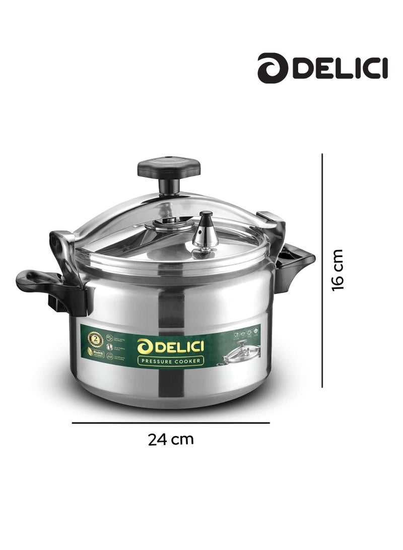 7L Aluminium Pressure Cooker (DPC 7A) - Fast, Efficient, and Safe Cooking with Durable Body, Safety Locking Mechanism, Arabic cooker, Food Cooking Food Preparation Kitchen