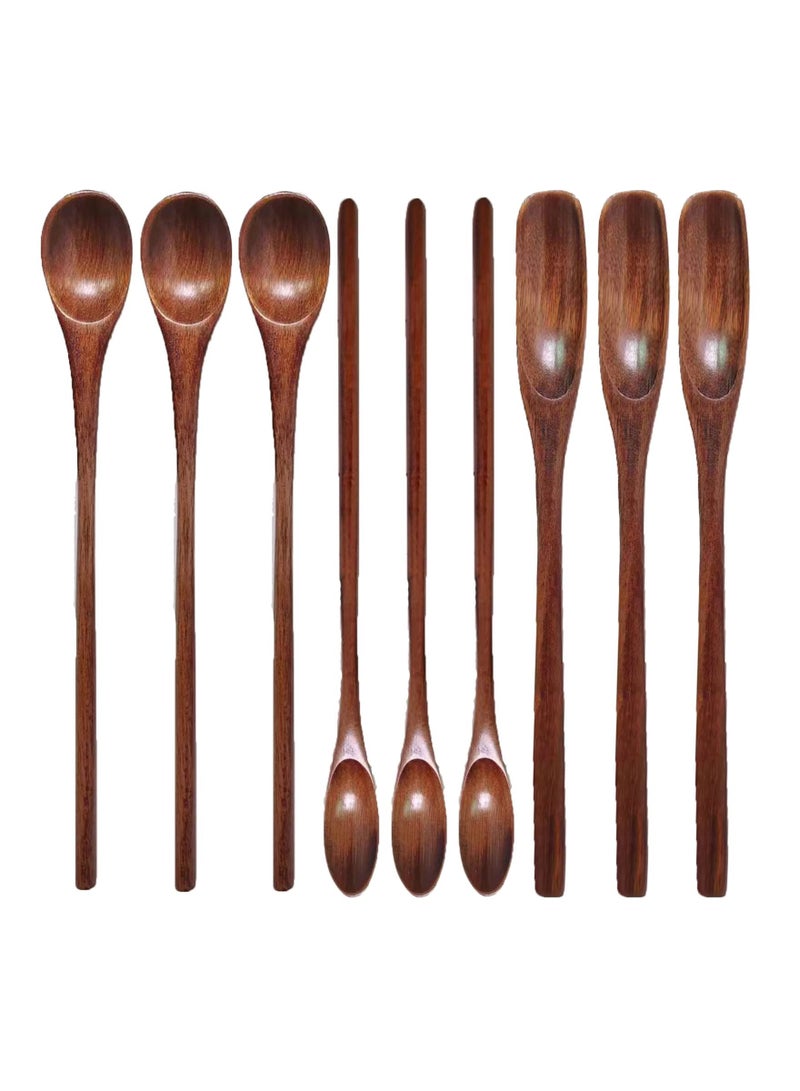 Wooden Spoons Coffee Spoons Teaspoons Handmade Wood Tasting Spoon Iced Tea Spoons Mini Stirring Spoon Espresso Mixing Spoon Teaspoon Dessert Honey Spoons Table Spoon