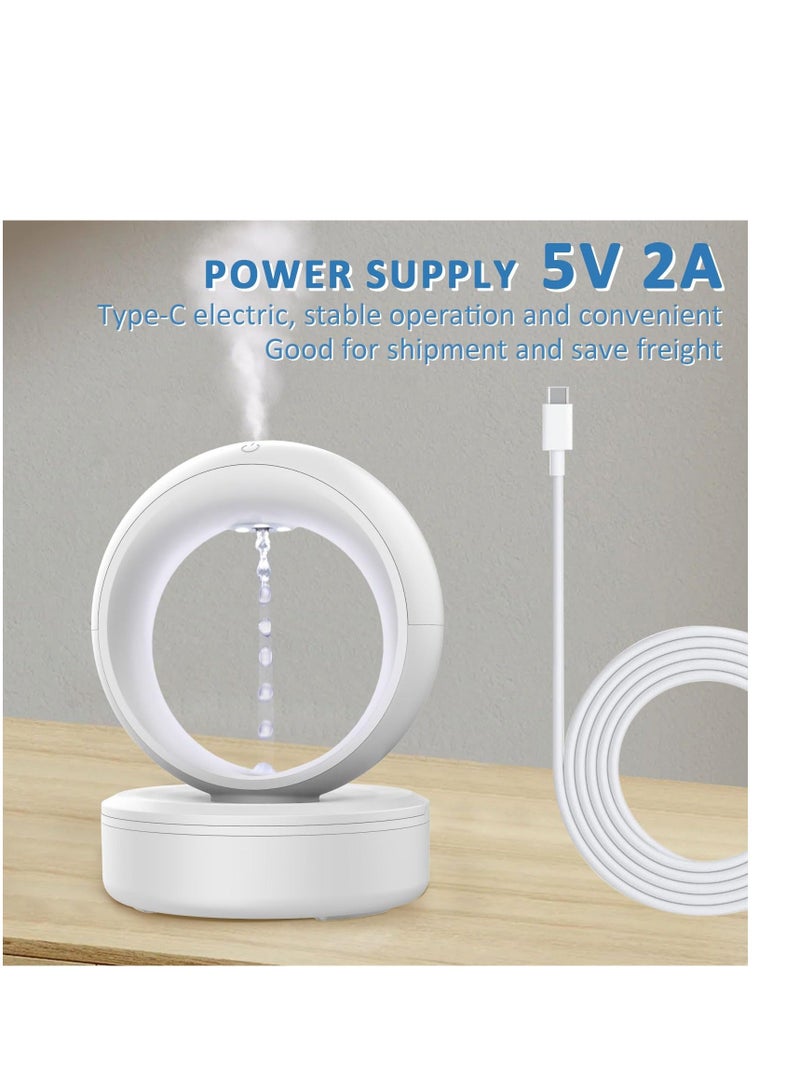 Rain Drop Humidifier Cloud Water Drip Cool Mist Air Humidifiers for bedroom Plants Baby Nursery Large Room Office 680ml Anti Gravity Diffuser Quiet White