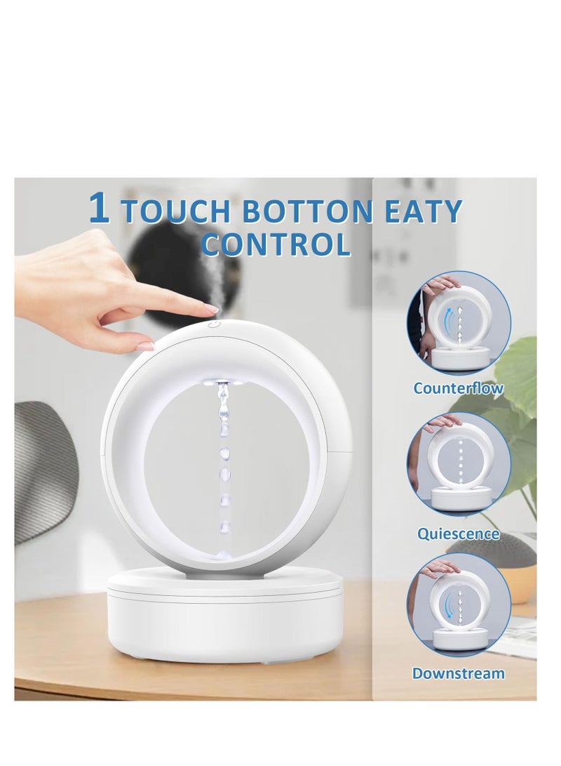 Rain Drop Humidifier Cloud Water Drip Cool Mist Air Humidifiers for bedroom Plants Baby Nursery Large Room Office 680ml Anti Gravity Diffuser Quiet White