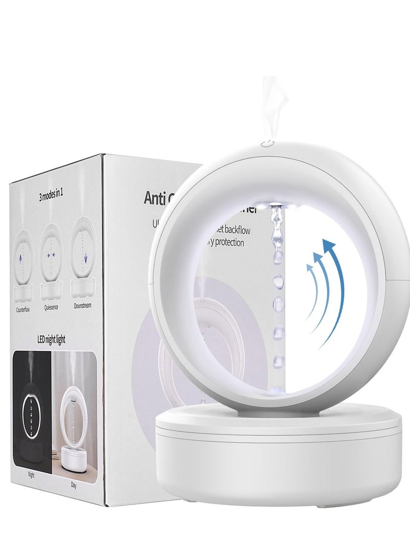Rain Drop Humidifier Cloud Water Drip Cool Mist Air Humidifiers for bedroom Plants Baby Nursery Large Room Office 680ml Anti Gravity Diffuser Quiet White