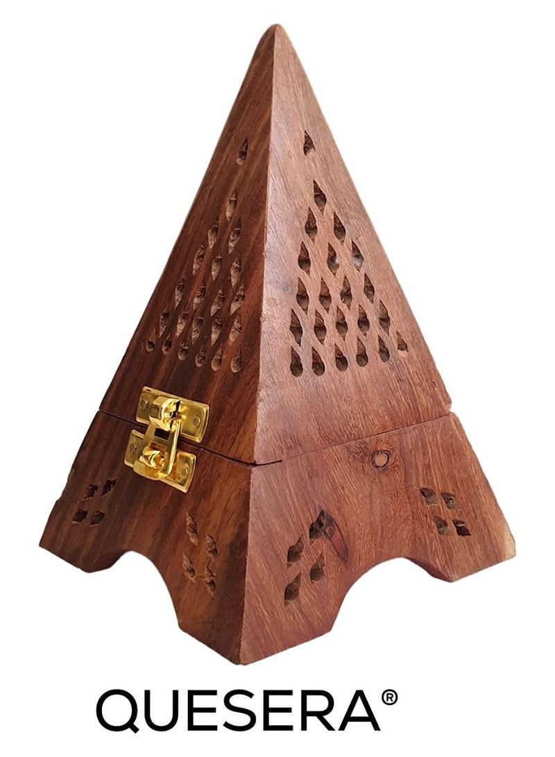 Wooden Bakhoor Burner/Mabkhara/pyramid shape incense burner/home fragramce/home decor/incense holder/lobandaan/bhakhoor burner