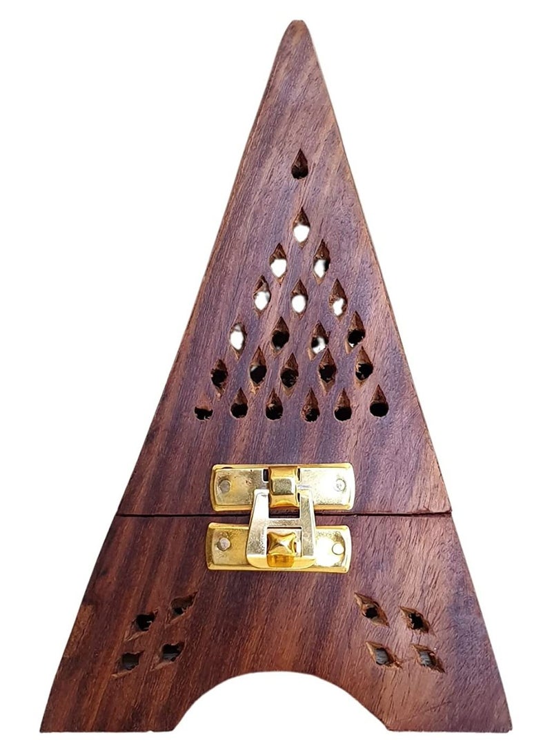 Wooden Bakhoor Burner/Mabkhara/pyramid shape incense burner/home fragramce/home decor/incense holder/lobandaan/bhakhoor burner