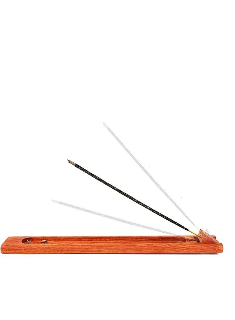 Beautiful Handmade Wooden Incense Stick Holder, Premium Incense Holder with Adjustable Angle, Upgraded Insence Holder Wooden, Classic Incense Burner for Incense Cone and Sticks