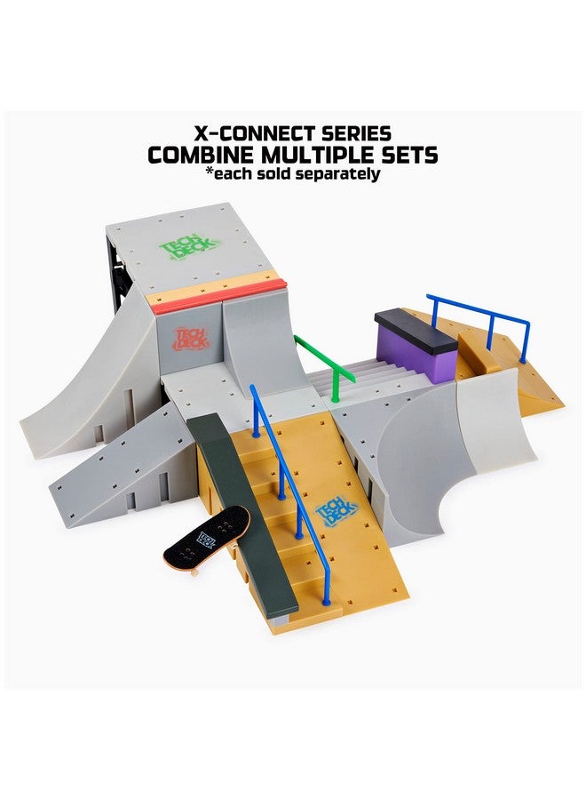 Jump N’ Grind Xconnect Park Creator Customizable And Buildable Ramp Set With Exclusive Fingerboard Kids Toy For Ages 6 And Up