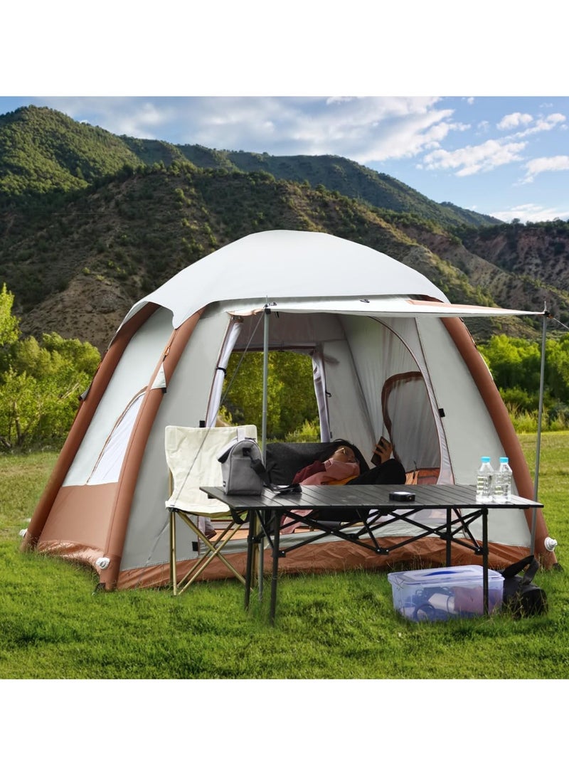 Toby's New Inflatable-02 Camping Tent with Pump Easy Setup 4 Season Glamping Tent 4-6 Persons