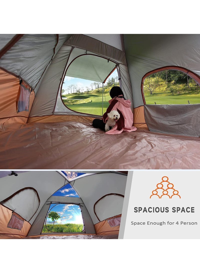 Toby's New Inflatable-02 Camping Tent with Pump Easy Setup 4 Season Glamping Tent 4-6 Persons