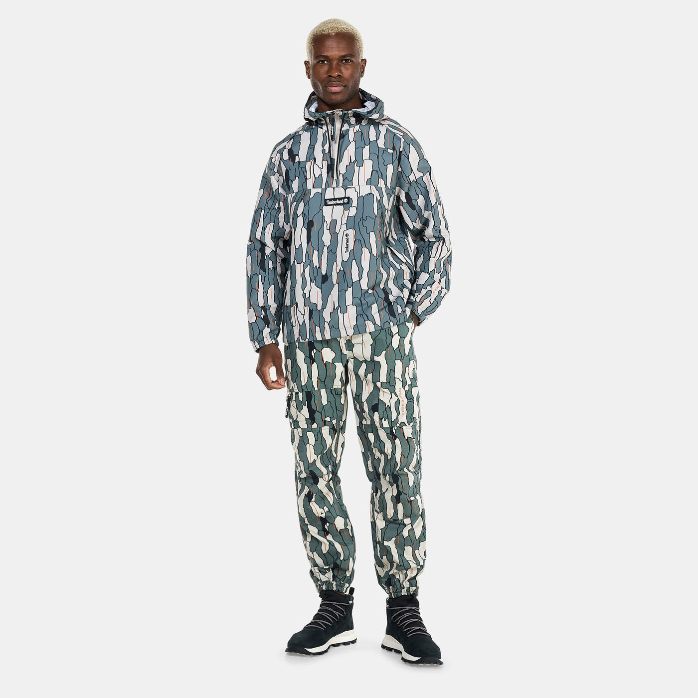 Men's Pullover Water-Resistant Windbreaker Hooded Jacket
