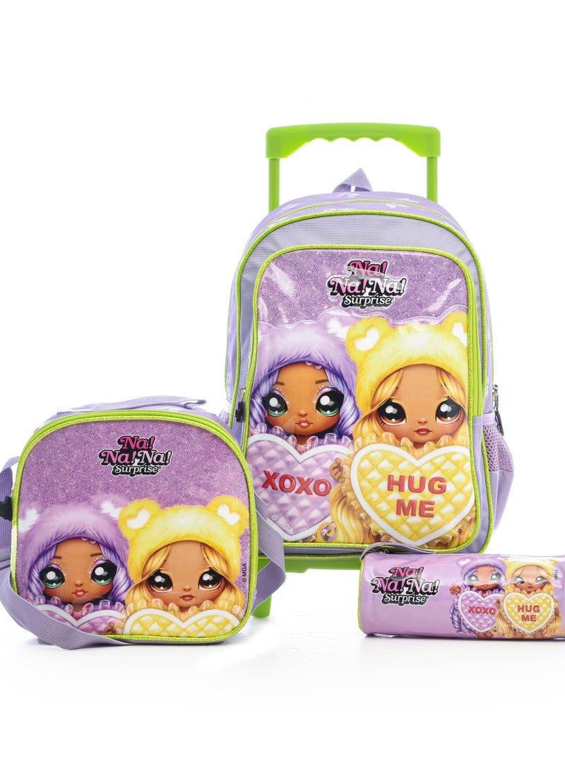 School Bag - Trolley Bag with Lunch Bag & Pencil Case
