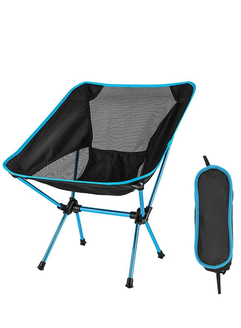 1 Pack Camping Chair Ultralight Portable Compact Folding Beach Chairs Ergonomic Design Durable and Breathable Chair with Carry Bag for Outdoor Camping Backpacking Hiking