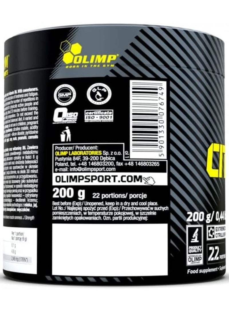 Olimp Citrulline Malate, Lemonade Flavor, 200g, 22 Serving