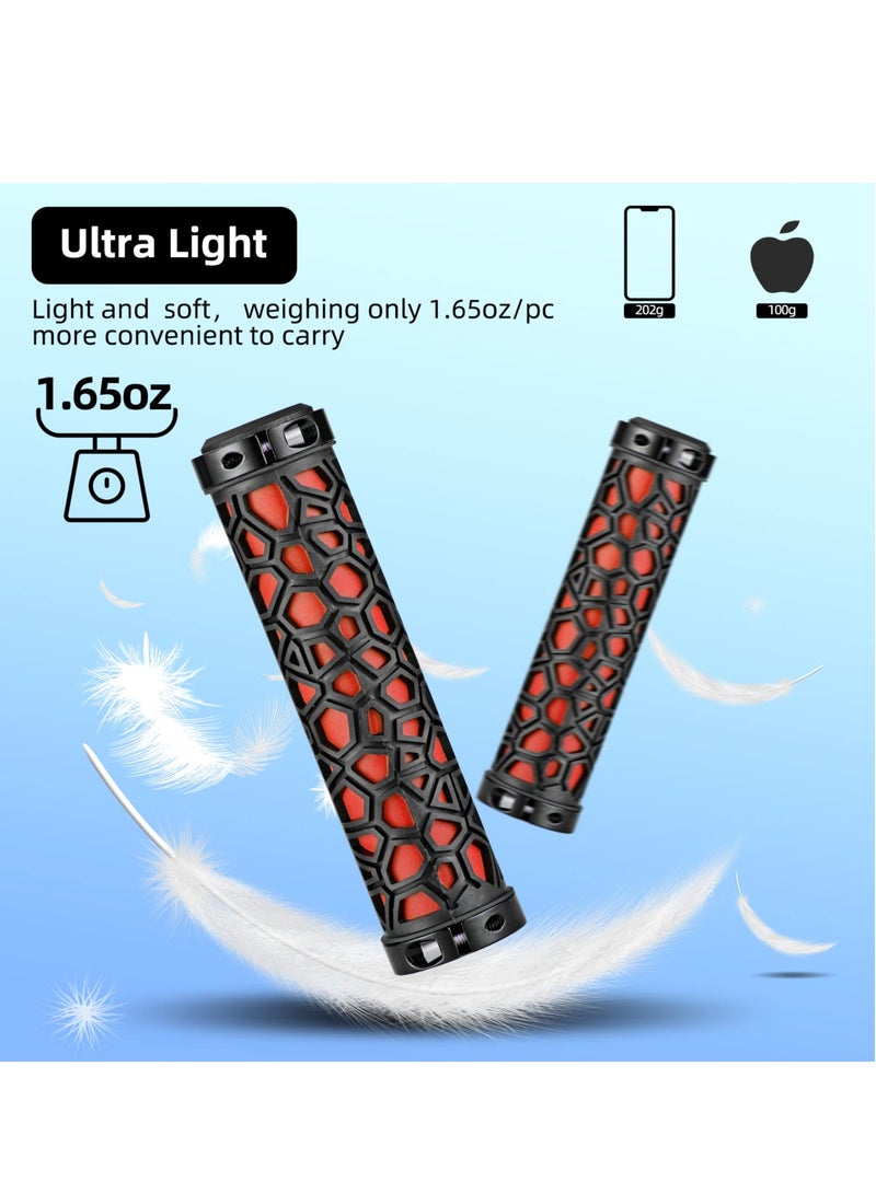 Bike Handle Grips Non-Slip Bike Grips Double Lock-on Bicycle Handlebar GripsComfortable Bicycle Locking Grips, Non-Slip MTB Handle Grips Folding Bikes 22.2mm