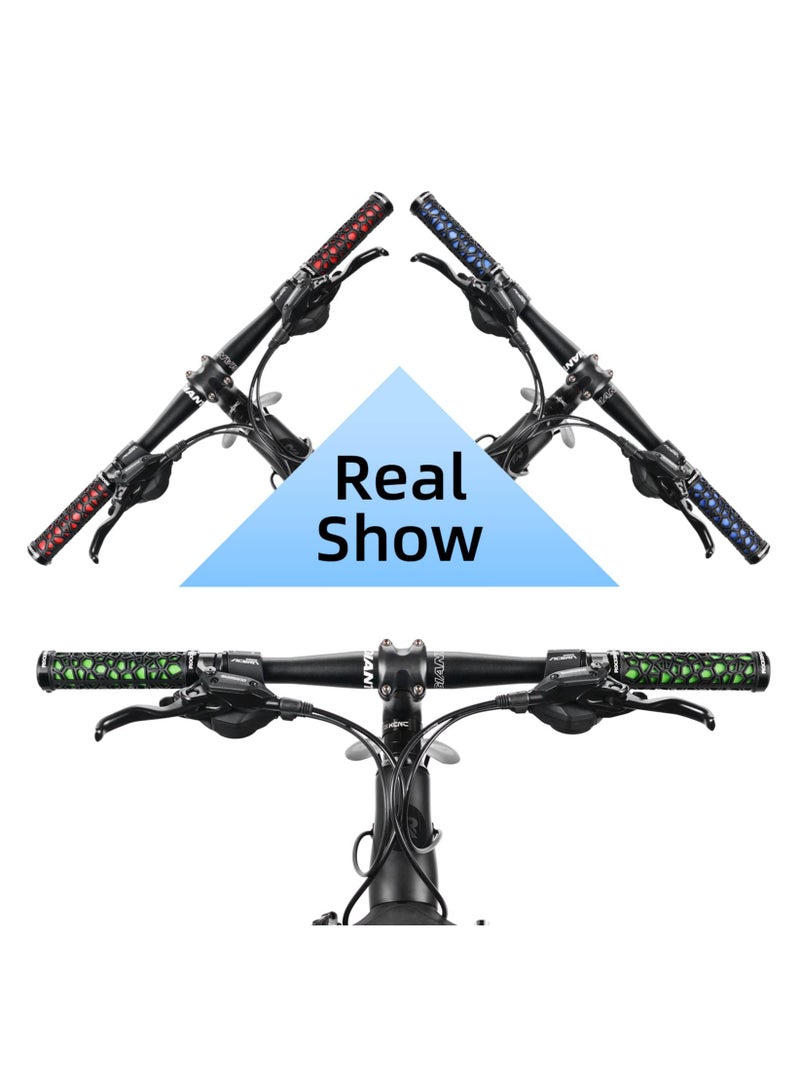 Bike Handle Grips Non-Slip Bike Grips Double Lock-on Bicycle Handlebar GripsComfortable Bicycle Locking Grips, Non-Slip MTB Handle Grips Folding Bikes 22.2mm