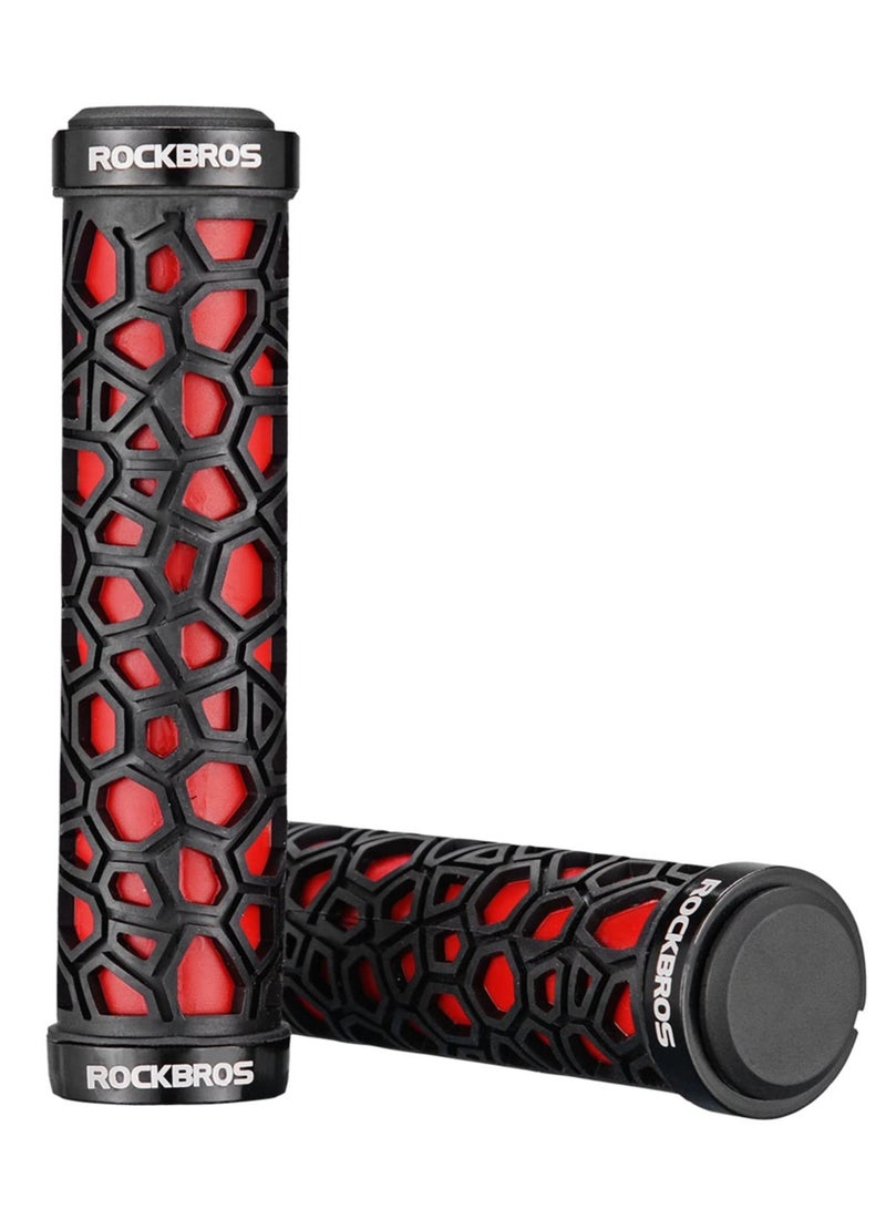 Bike Handle Grips Non-Slip Bike Grips Double Lock-on Bicycle Handlebar GripsComfortable Bicycle Locking Grips, Non-Slip MTB Handle Grips Folding Bikes 22.2mm